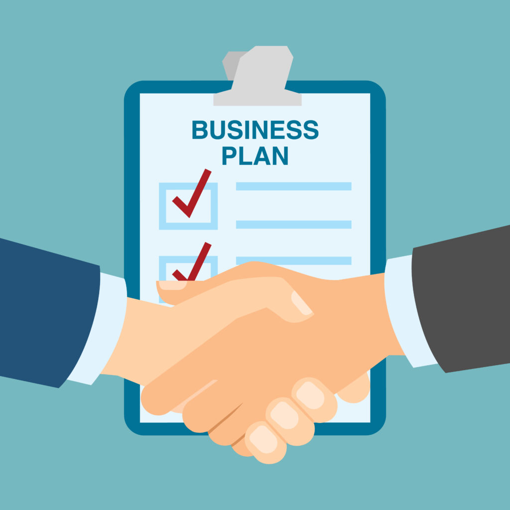 business plan handshake.